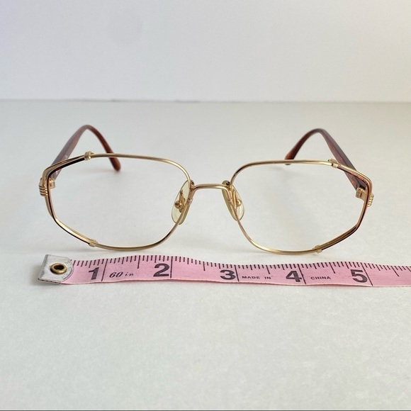 Vintage Christian Dior Eyeglass Frames Retro 60s 70s Gold Glasses Tortoise Shell main image 6